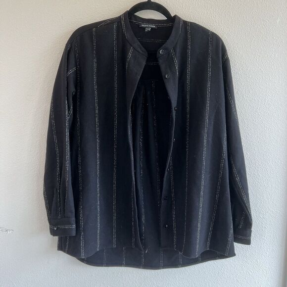 Eileen Fisher Wool Button Shirt Women’s XSS long sleeved Minimalist - Picture 1 of 10